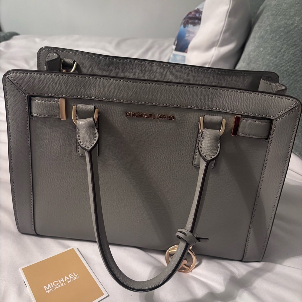 Michael Kors Elegant Gray Satchel